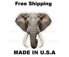 Elephant Head Vinyl Decal Sticker A