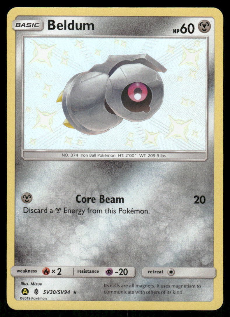 Pokemon Cards Beldum SV30/SV94 Holo Hidden Fates Rare NM