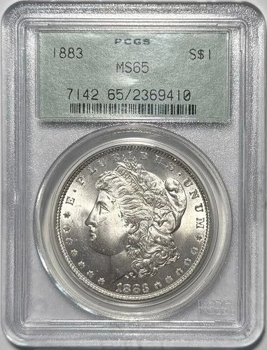 1883 Morgan Dollar PCGS MS65 Silver Coin $1 OGH