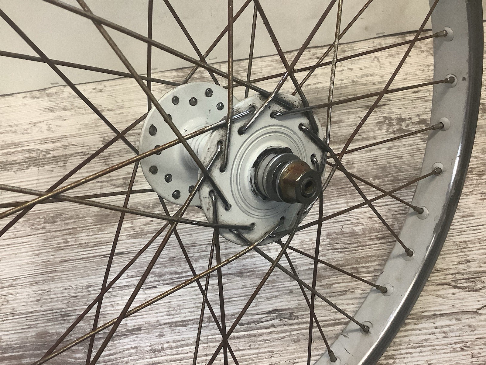 Old School Bmx Gt Super lace Wheelset Ukai Hoops Original Paint,Decals 36 Spoke