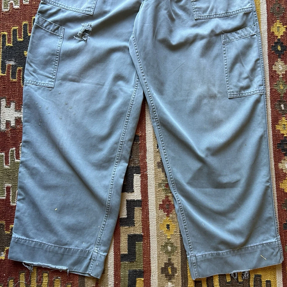 Pantalones de fatiga paracaidista vintage años 50 USAF Mil-T-4335A verde salvia 509 talla 31 Foto 3 de 4