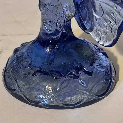 Fenton Glass Colbalt Blue Butterfly on a Branch Ring Holder - Picture 7 of 8