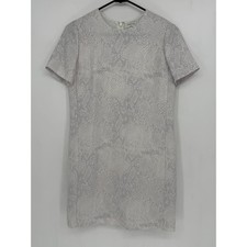 Babaton Patricio Mini Dress 4 Grey Snakeskin Print Shift Chic Aritzia Minimalist