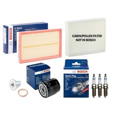 BOSCH FILTERS + SPARK PLUGS SERVICE KIT BUNDLE FOR CITROEN C3 AIRCROSS 1.2 2017+