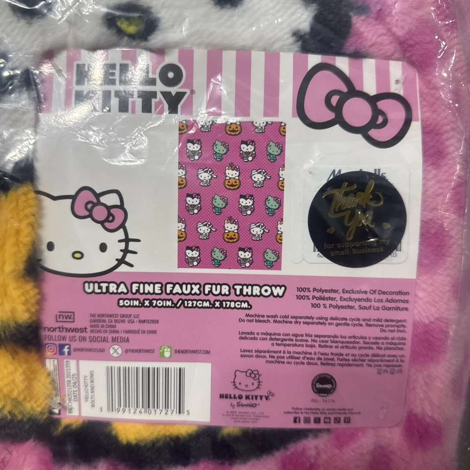 Новый Hello Kitty Фрэнки вампир мумия розовый Хэллоуин искусственного меха 50 «x 70» одеяло - Изображение 3 из 4