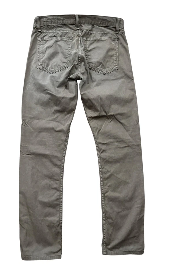 Pantalones de trapo y hueso para hombre talla 30x30 beige oscuro edición estándar ajuste 2 botones ajustados mosca Foto 2 de 4