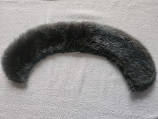 Vintage Genuine Natural Dark Brown Green Mink Fur Collar