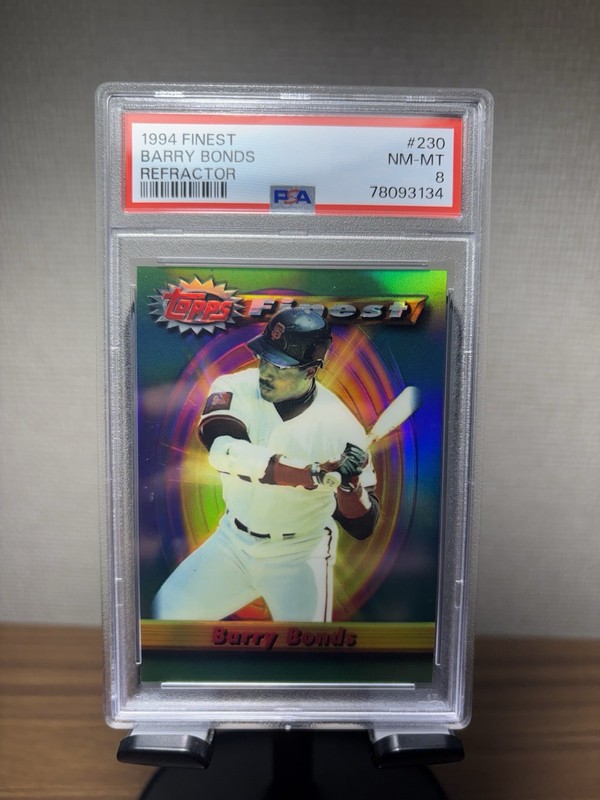 1994 FINEST | REFRACTOR #230 BARRY BONDS PSA 8