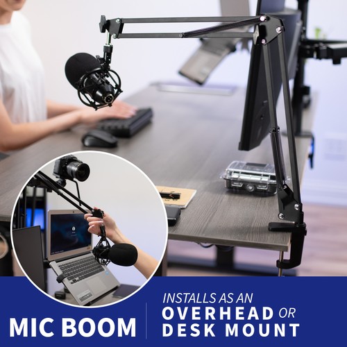 VIVO Black All-In-One Livestream Desk Mount, 17" to 32" Monitor, Laptop, Camera - Picture 4 of 8