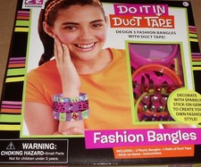 Do It in Duct Tape Design/Decorate 3 Bangle Bracelets w/gems New Free Ship