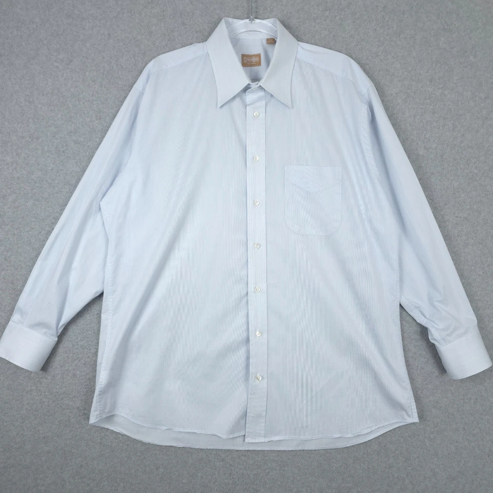 Camisa Gitman Bros Para Hombres 16.5 33 Rayas Elastizada Mezcla de Algodón Negocios Informal EE. UU. Foto 2 de 4