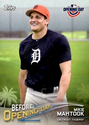 2018 Topps Opening Day Mikie Mahtook Before Opening Day BOD-MK Detroit Tigers