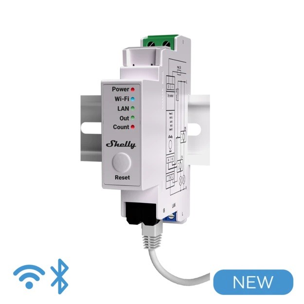 Shelly Relè Wi-Fi Pro Em-50A Monitoraggio Energia, 2 Canali Din, Controllo Contattore - Immagine 2