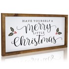 Have Yourself A Merry Little Christmas Wall Sign for Christmas, Solid Wood Fr...