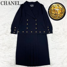 CHANEL Set-Updress Matelasse Coco Mark Gold Button