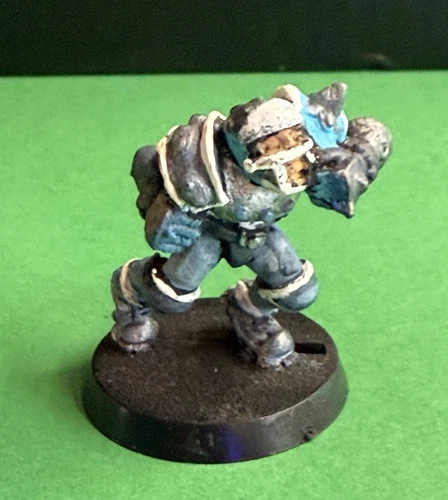 Blood Bowl 2nd Edition Human Blitzer  Metal Painted Miniature Glued To Base