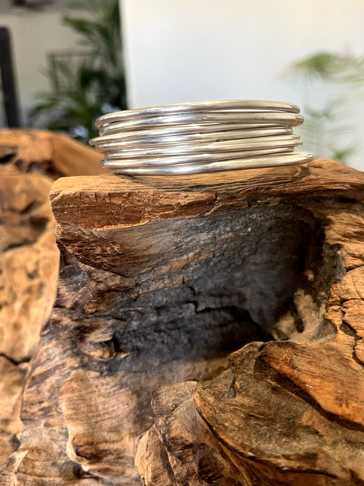 Sterling Silver Multi-Strand Bangle Bracelets (8) - image 1