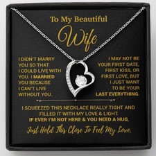 To My Wife Necklace, Christmas Gifts For Women, Anniversary Gift For Wife