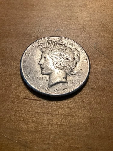 1923s Peace Silver Dollar In Circulated Condition.  Nice Bullion Peace