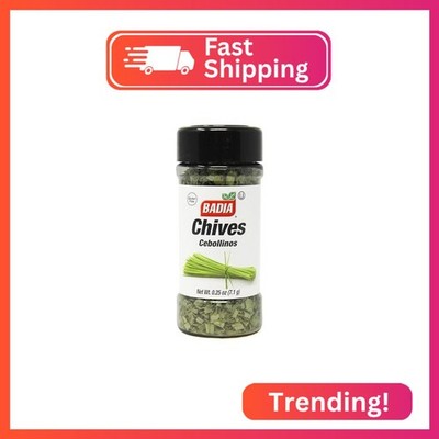 Badia Dried Chives, 0.25 oz   Premium Air-Dried Chives   Fresh & Flavorful for S