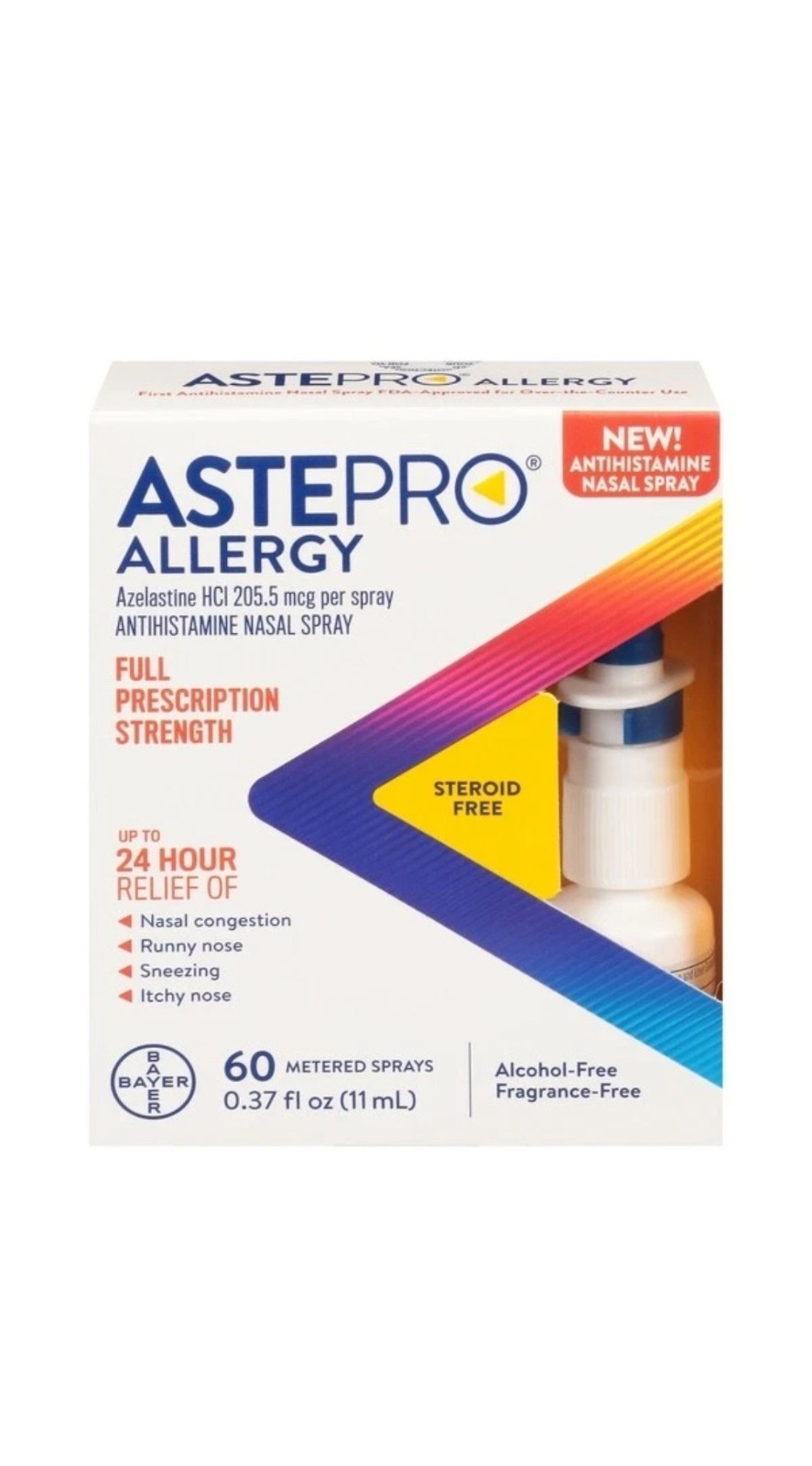 ASTEPRO Allergy Antihistamine Nasal Spray - 120 Metered Sprays - Exp 12/2027+