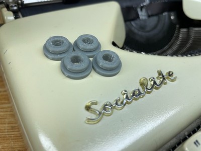 Replacement Foot Mounts (Set of 4) Olympia Socialite Portable Typewriters Gray