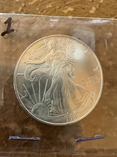 1996 American Silver Eagle Fine Silver Dollar Coin-Uncirculated Ungraded