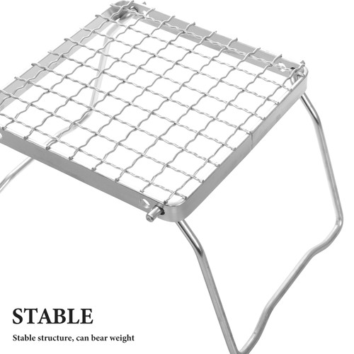 Outdoor Pot Rack Stainless Steel Grill Campfire Cooking Stand Grid Camping - Picture 9 of 12