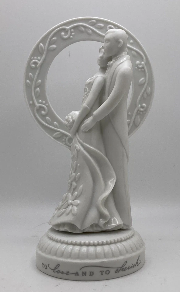 Hallmark Keepsake 2005 Porcelana Boda Pastel Topper "Amar y apreciar" Foto 3 de 4