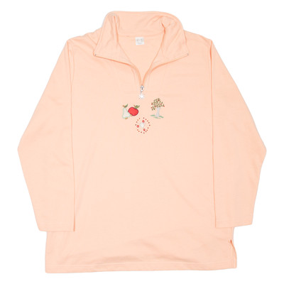 Fruit Damen Sweatshirt Rosa 1/4 Reißverschluss UK 18