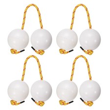Rhythm African Shaker Kashaka with Yellow Rope for Party 4 Pack, White 