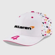 Mclaren men's adjustable racing casual sports baseball cap new white