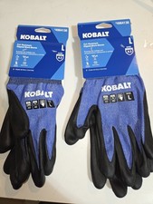 2 PAIR Kobalt ANSI A3 Cut-Resistant Foam Nitrile Coated Work Gloves LARGE L