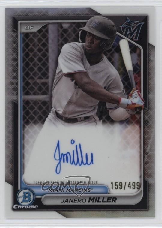 2024 Bowman Chrome Prospect Refractor 159/499 Janero Miller #CPA-JM Auto z7d