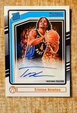 TRISTEN NEWTON 2024-25 Donruss Rated Rookie AUTO *NICE* PACERS SP RC AUTOGRAPH