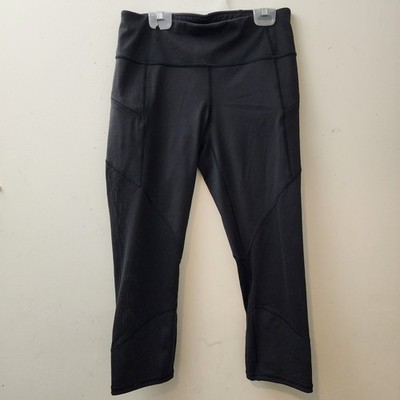 Athleta Mesh Contender Capri Leggings Women s Small Black