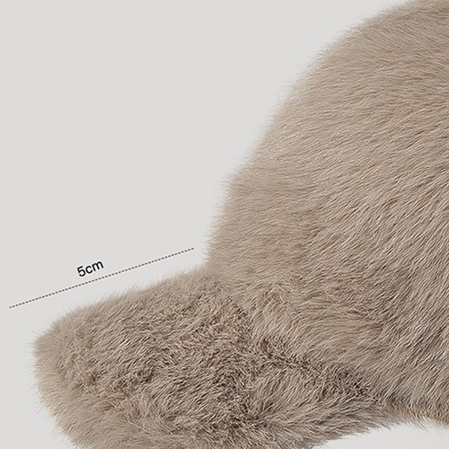 Warm Imitation Mink Fur Baseball Cap Winter Windproof Solid Color Hat Outdoor ღ - Picture 10 of 22