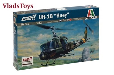 Italeri Plastic Model kit 1/72 Scale Bell UH - 1B HUEY Vietnam #040