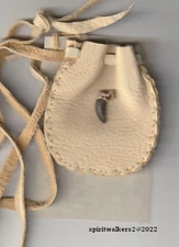 Medicine Bag,  Coyote Claw, Not Endangered, Deer Leather, Hand Sewn.