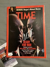 COLIN POWELL SIGNED TIME MAGAZINE SECRETARY OF STATE GEORGE BUSH JSA COA 