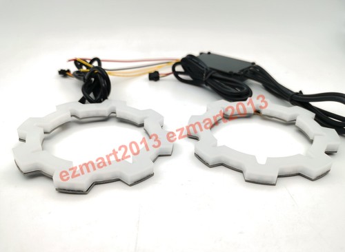 Flow chasing RGB halo ring Polygon Octagonal Gear Dream color dynamic Flash DRL - Picture 6 of 18