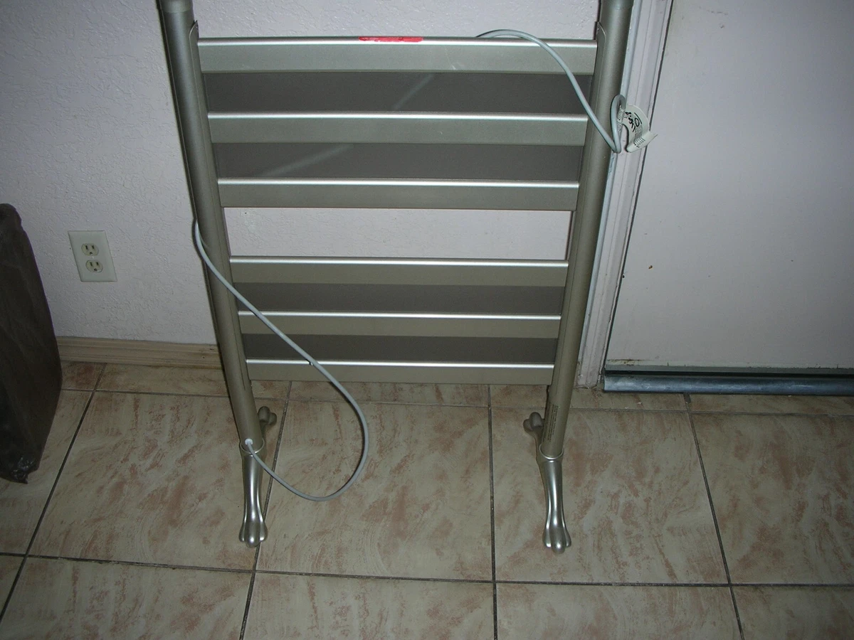 Warmrails Towel Warmer Free Standing Drying Rack BE6-S Silver 36u0026#034;H x  23u0026#034;W | eBay