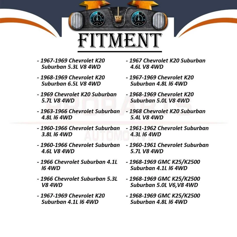 2x Hydraulic Brake Hose Front Kit For 1967 1968 1969 GMC K15/K1500 Suburban 5.7L - Image 2 of 4