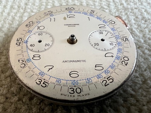 Timepiece / Face for Bracelet Chronographe Suisse 31 MM Approx. 1955 - Picture 2 of 9