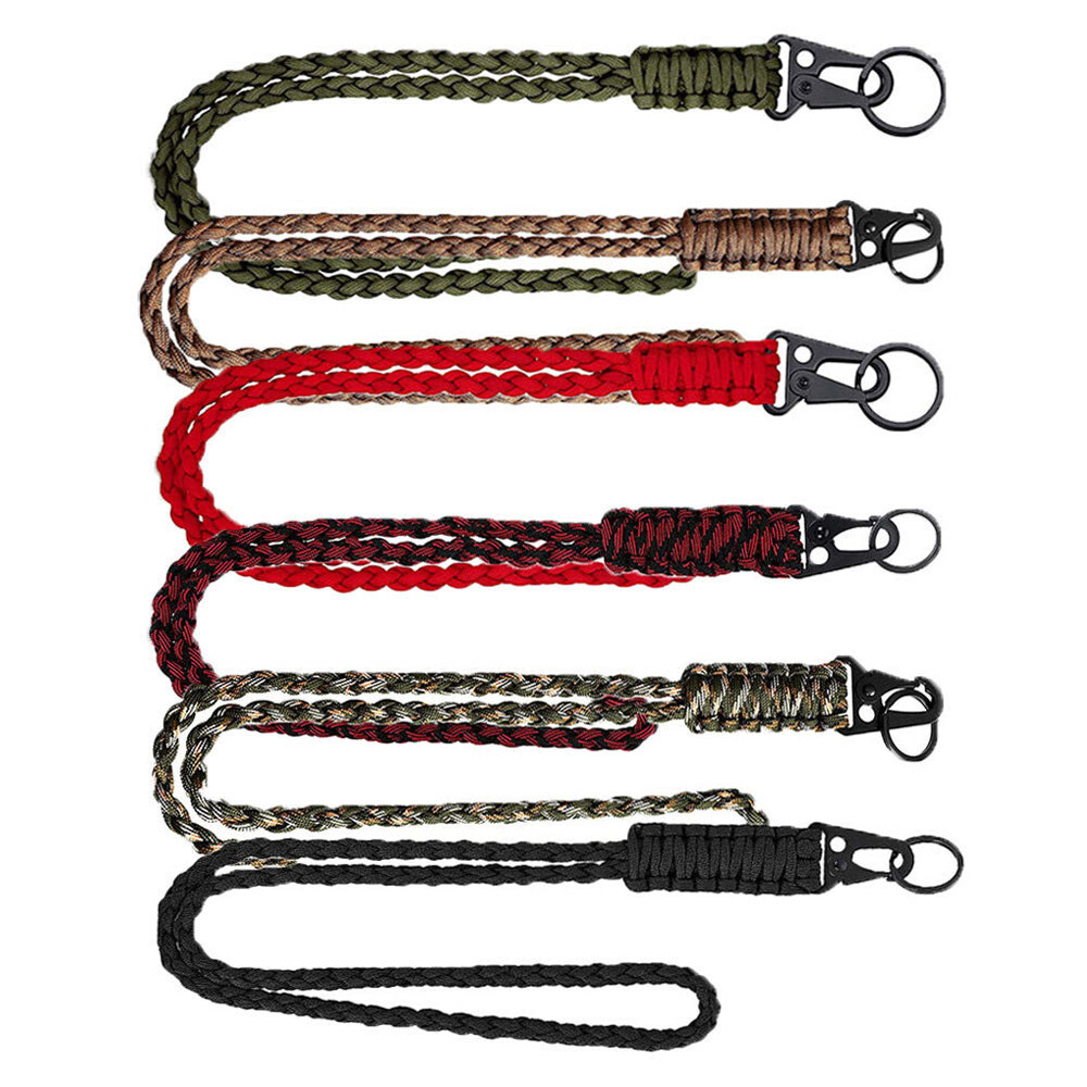 Heavy Duty Woven Umbrella Rope Neck Hanging Rope Keychain for