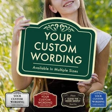 Custom Decorative Outdoor Metal Signs, Personalized Aluminum Signs