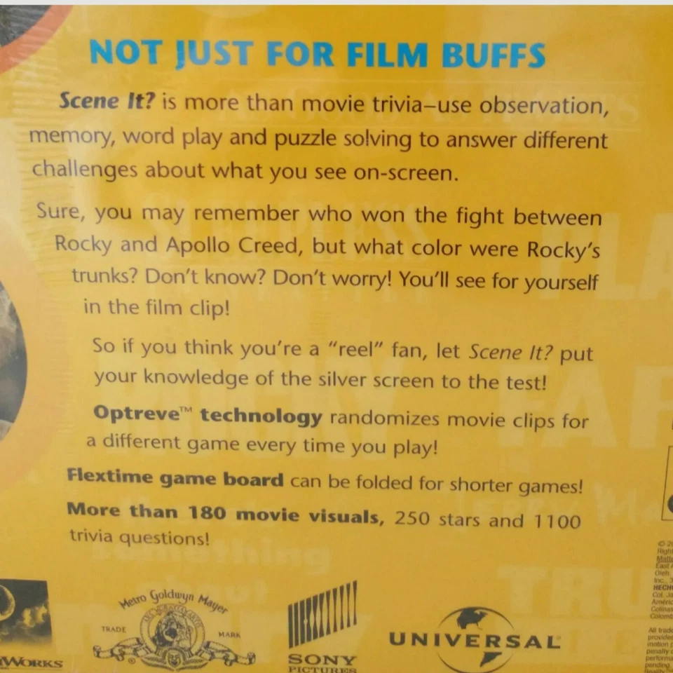 Scene It Movie Trivia Game 2003 NEW Sealed Dvd Memory Factory Board Mattel NIP - Image 2 of 4