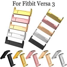 Fr Fitbit Versa4 3 Sense Metal Adapter Watch Band Connector 316L Stainless Steel