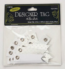 The Paper Studio SMALL DESIGNER TAG .51" x 1.97" - SILVER FOIL - 20 pcs