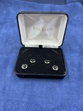 Vintage Bill Blass Black  Gold/silver Stud Set No Cufflinks LOT Z 225